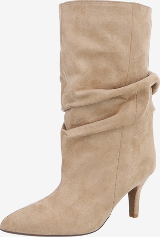 Ital-Design Stiefel in Beige: Vorderseite