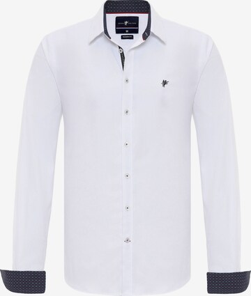 DENIM CULTURE Button Up Shirt 'Phil' in White: front