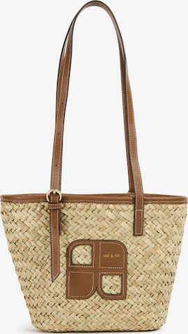 smėlio Nat&Nin Rankinė su ilgu dirželiu 'Rafael': priekis