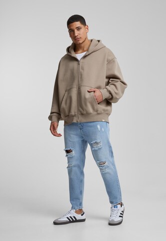 DEF Sweatjacke in Braun