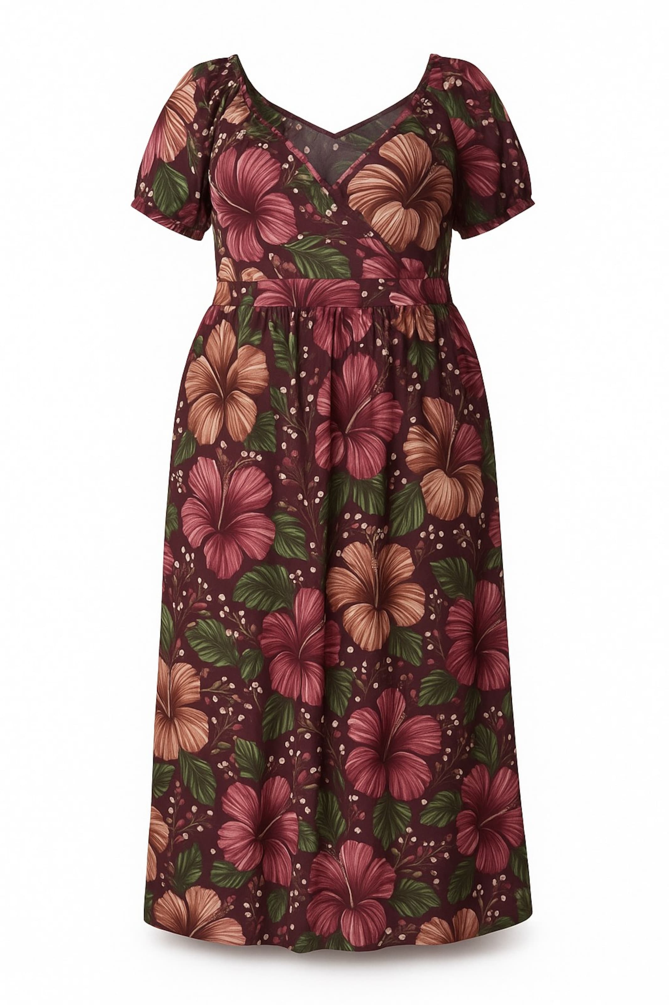 Stil Diva Jurk in de kleur Lichtbeige / Bruin / Groen / Bourgogne, Productweergave