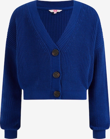 WE Fashion Knit cardigan in Blue: front