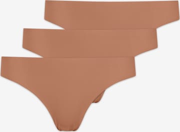 SNOCKS Thong in Brown: front