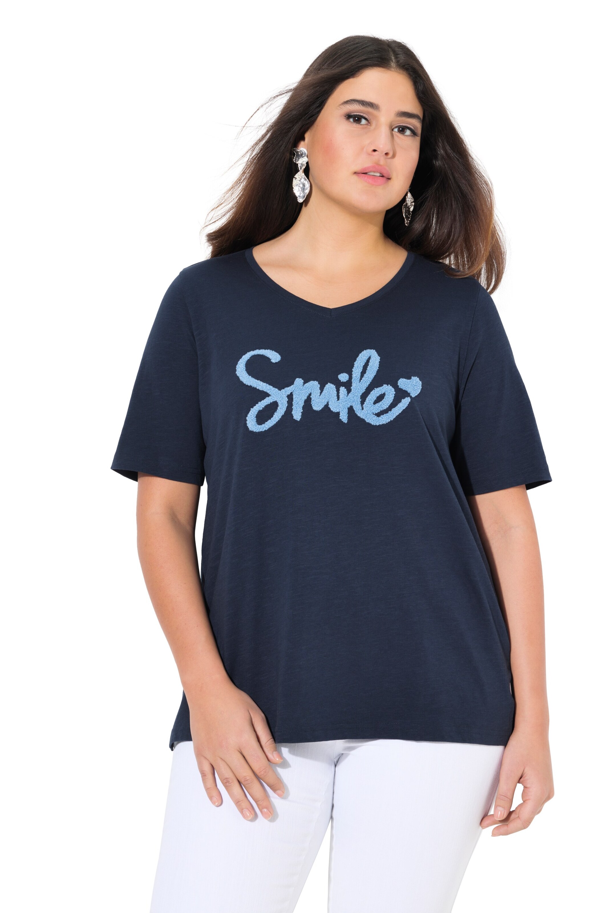 Ulla Popken Shirt in Blauw: voorkant