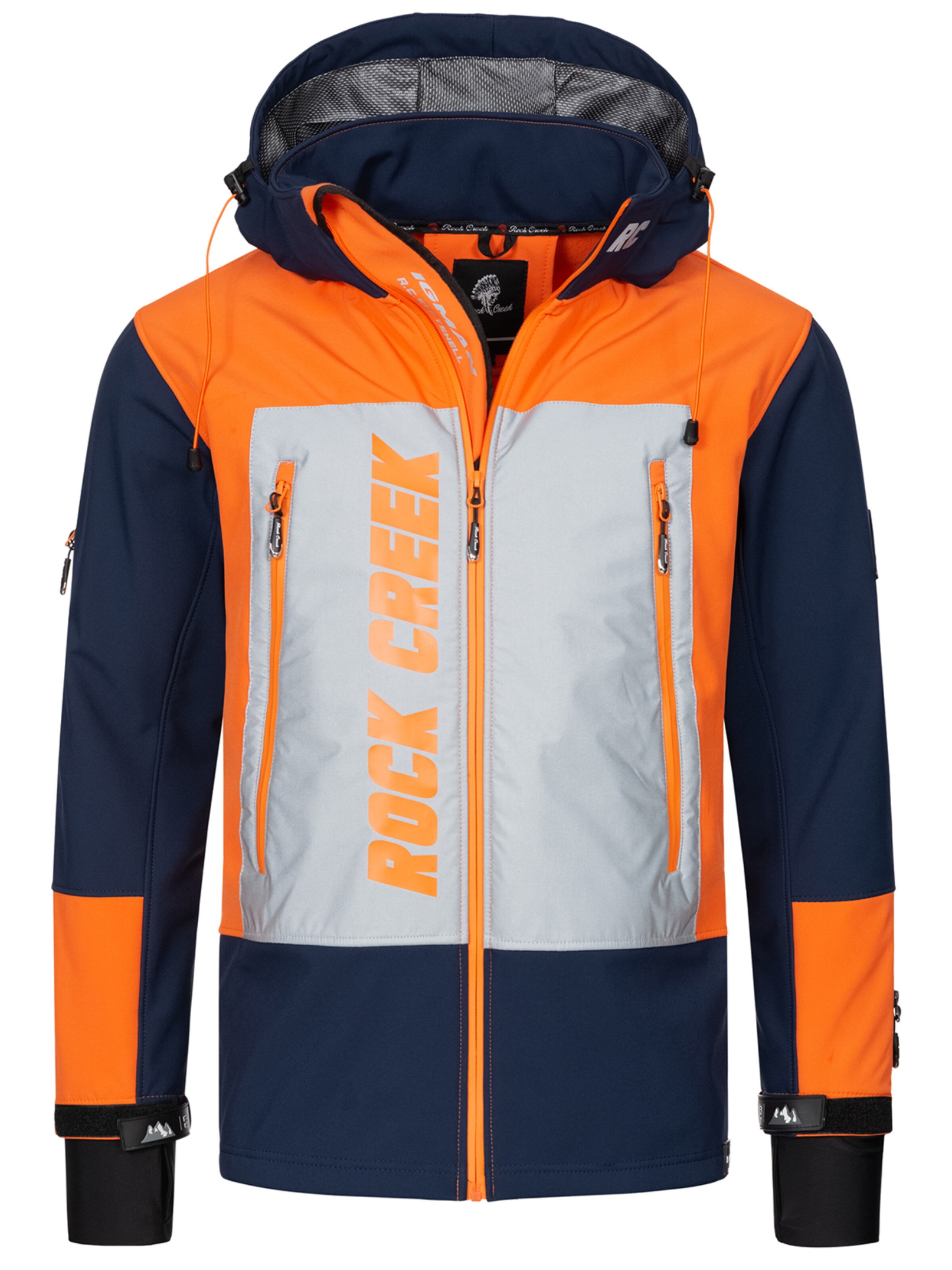 Rock Creek Outdoorjacke in Blau: Vorderseite