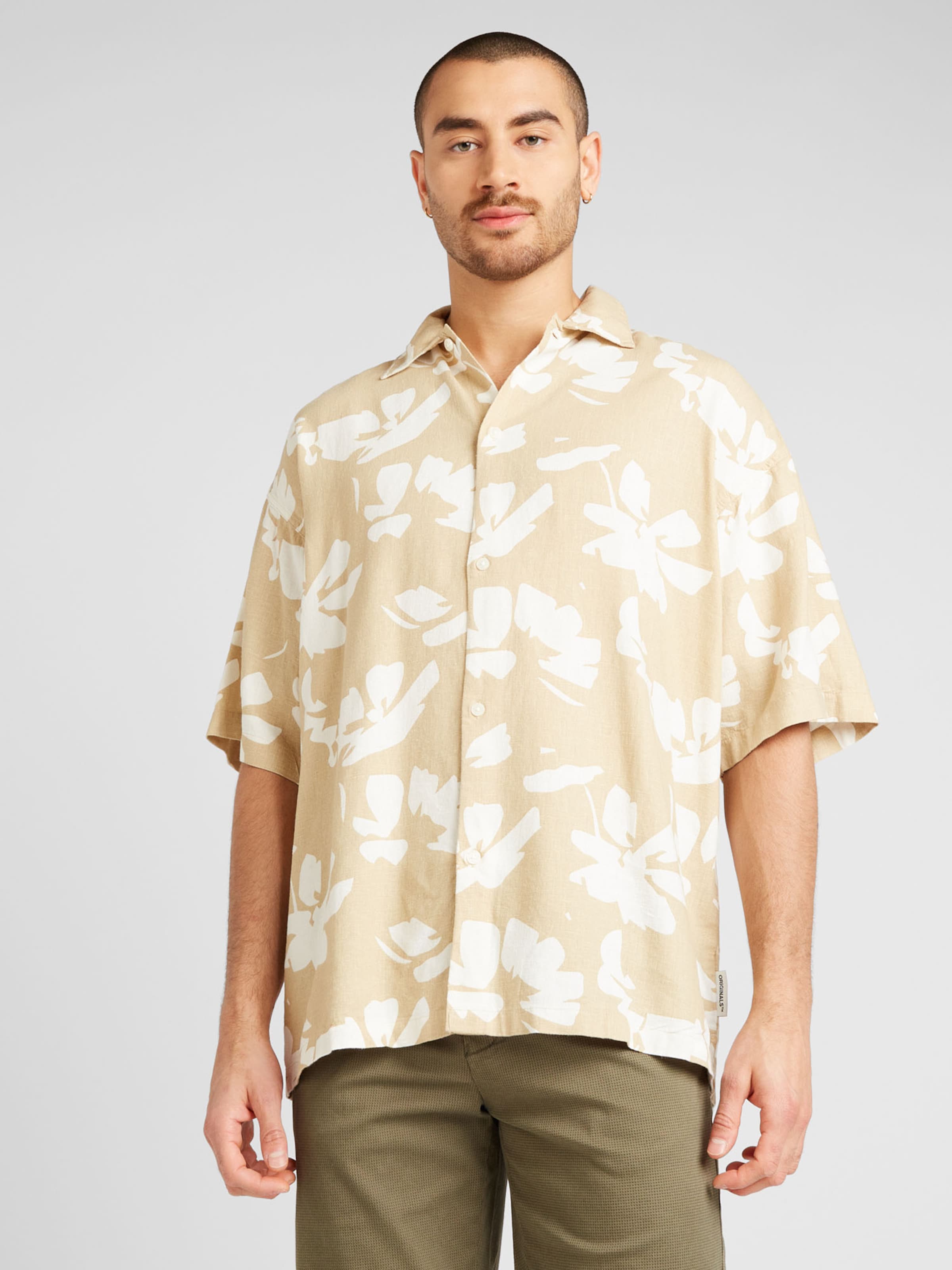 JACK JONES Comfort Fit Hemd FARO in Cappuccino ABOUT YOU