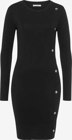 DELMAO Knitted dress in Black: front