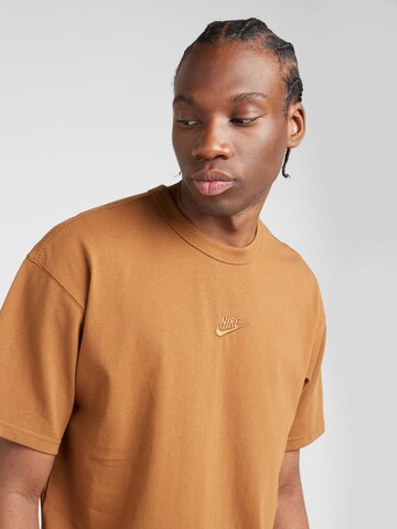 Nike Sportswear Shirt 'Premium Essentials' in Brown