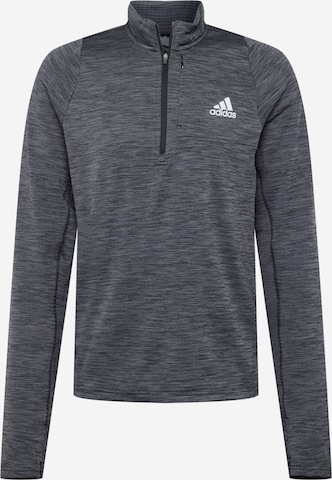 juoda ADIDAS SPORTSWEAR Sportinio tipo megztinis 'Run Icons 3-Bar Warm ': priekis