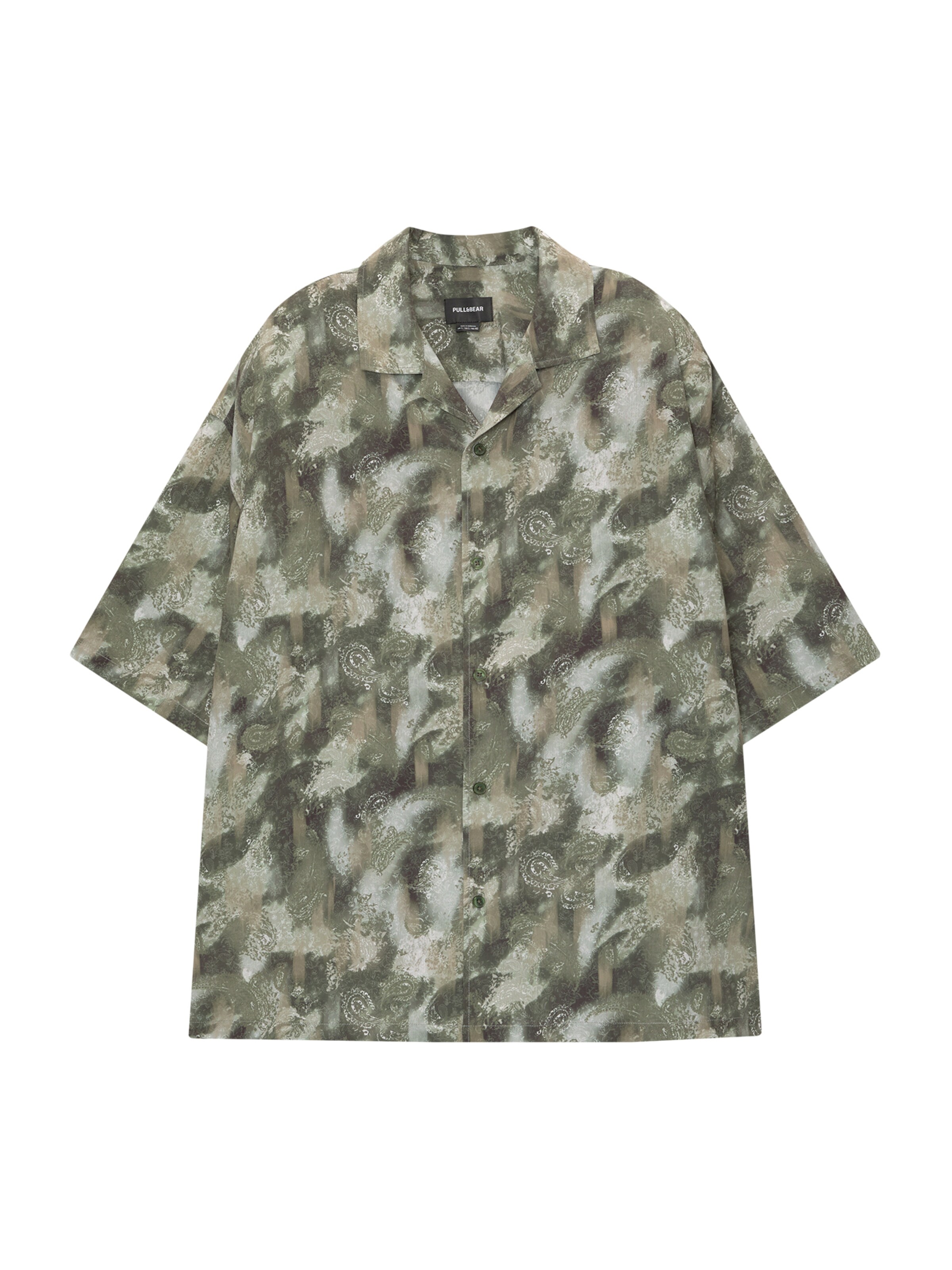 Pull&Bear Comfort fit Overhemd in Beige: voorkant