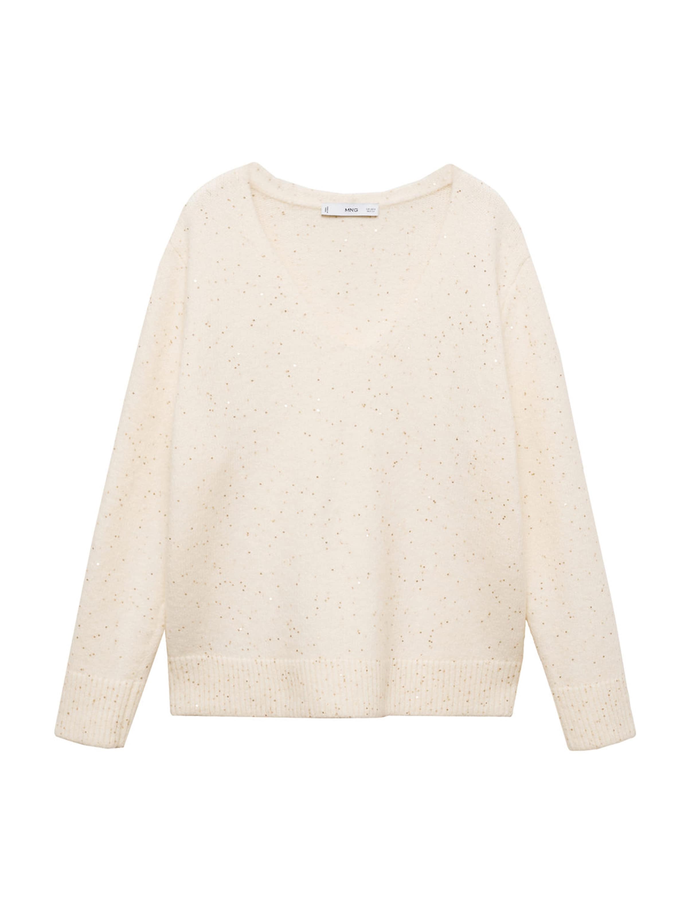 Pulover 'Edurne' de la MANGO pe auriu: față