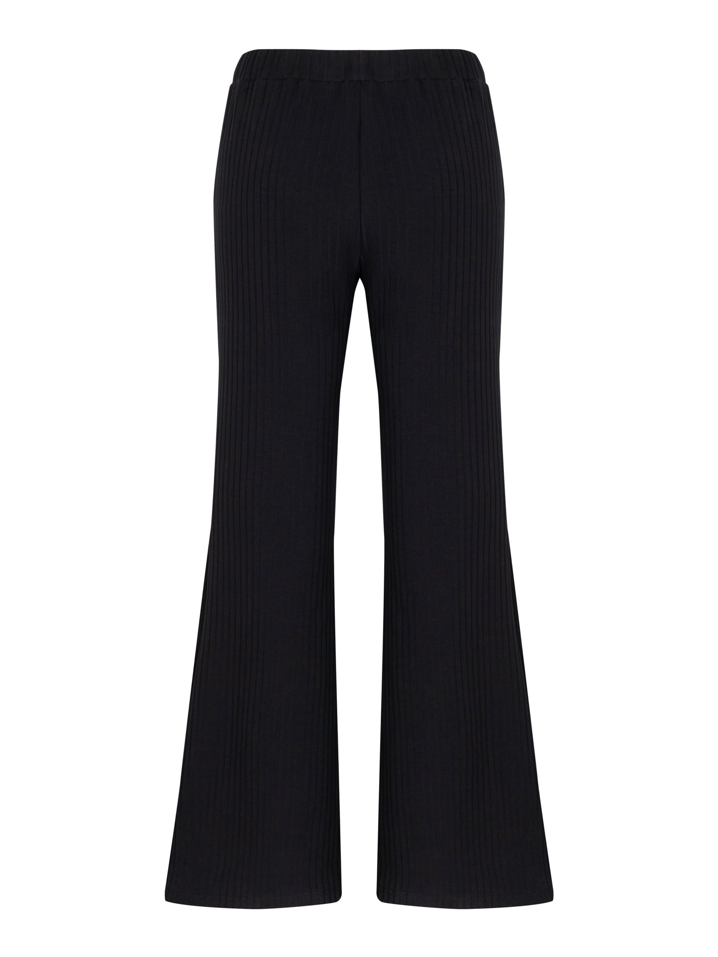 FEMSSY Rozkloszowany krój Spodnie 'SWAY PANTS BLACK' w kolorze czarny