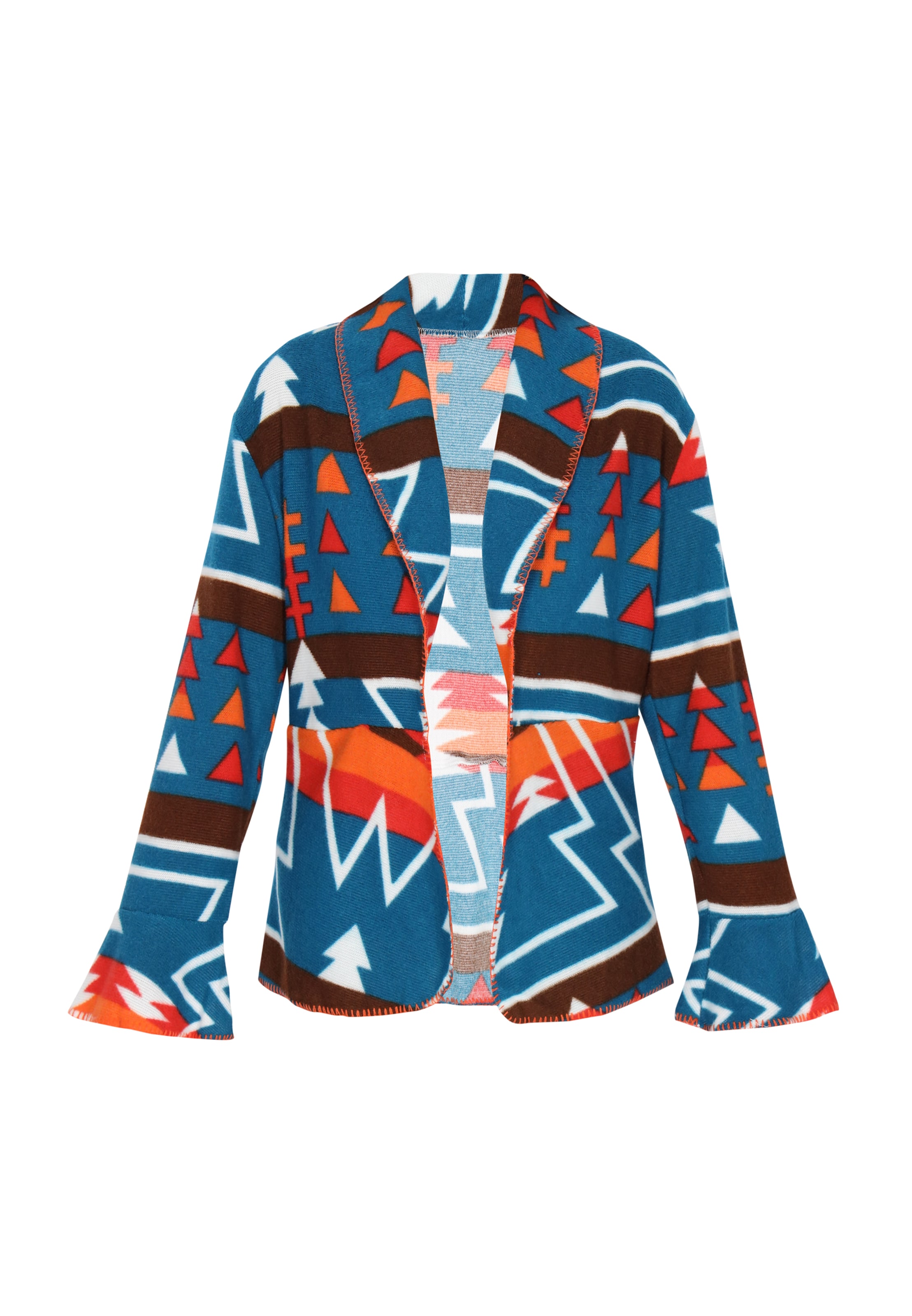 ebeeza Přechodná bunda - tmavě modrá / hnědá / jasně oranžová / bílá, Produkt