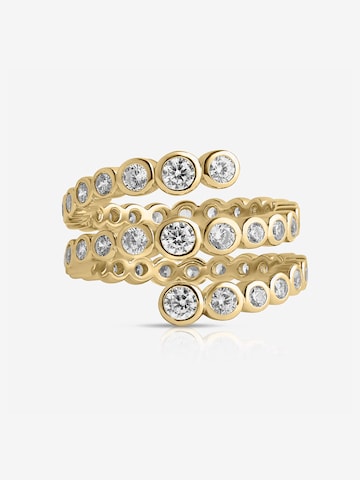 CLASSYANDFABULOUS Jewelry Ring 'OSEANA TRIPLE' in Gold: Vorderseite