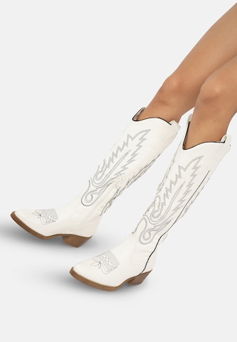 Stivale da cowboy di Salinyang in bianco