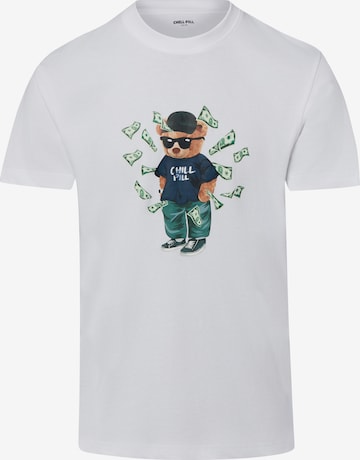 T-Shirt ' Money Bear ' Chill Pill en blanc : devant