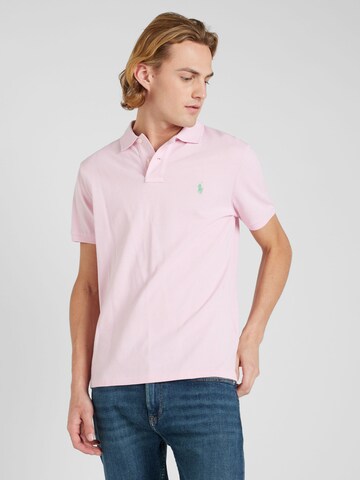 T-Shirt Polo Ralph Lauren en rose : devant