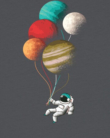 watabout.kids T-Shirt 'Balloon Spaceman' in Grau