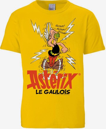 LOGOSHIRT Shirt 'Asterix der Gallier - Asterix' in Geel: voorkant