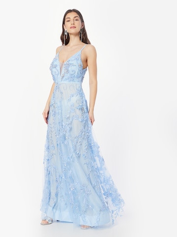 A STAR IS BORN Evening Dress in Blue: front