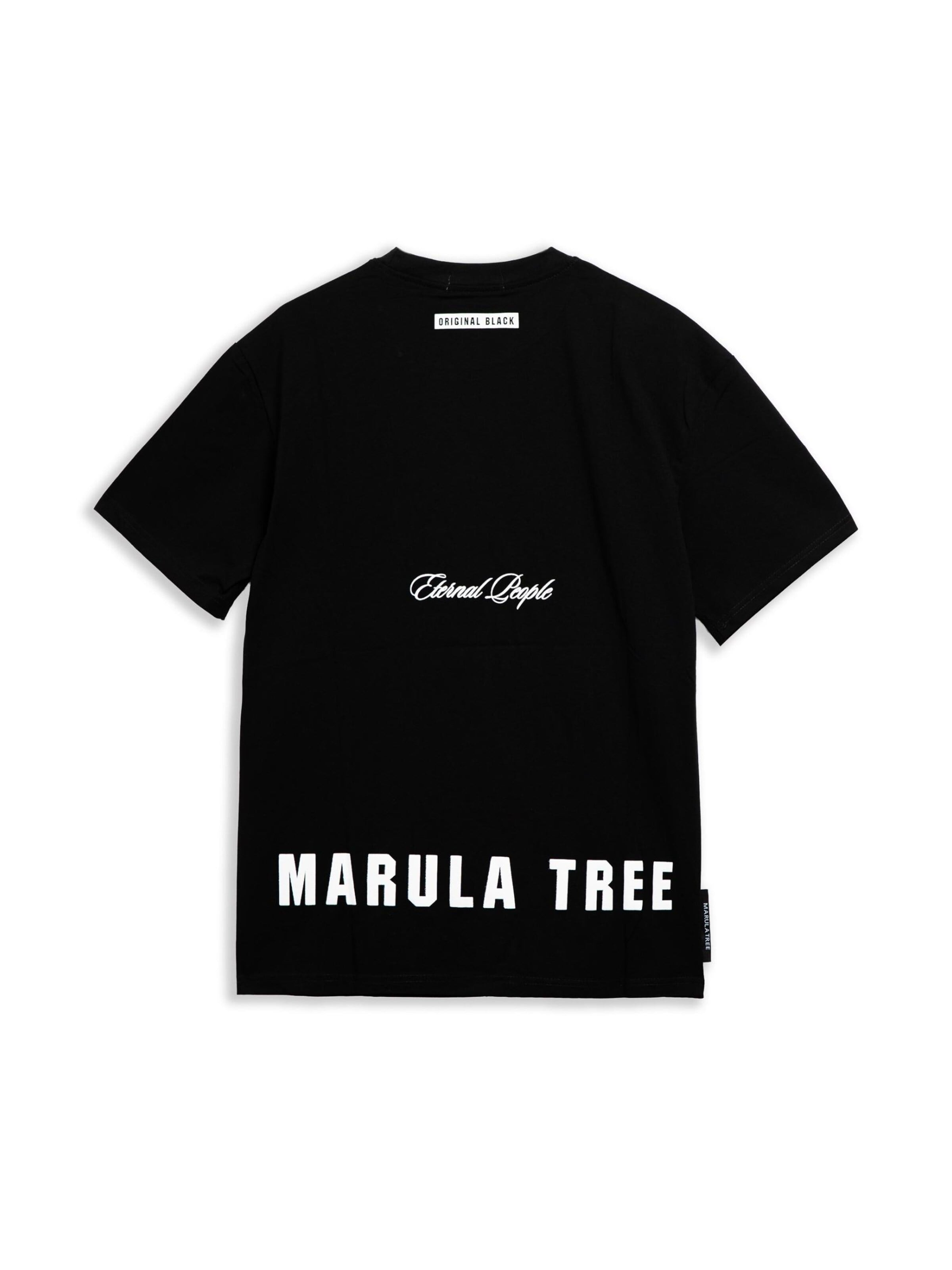 OVER STREETMajica 'Camiseta negra madula tree oversized tee' - crna boja