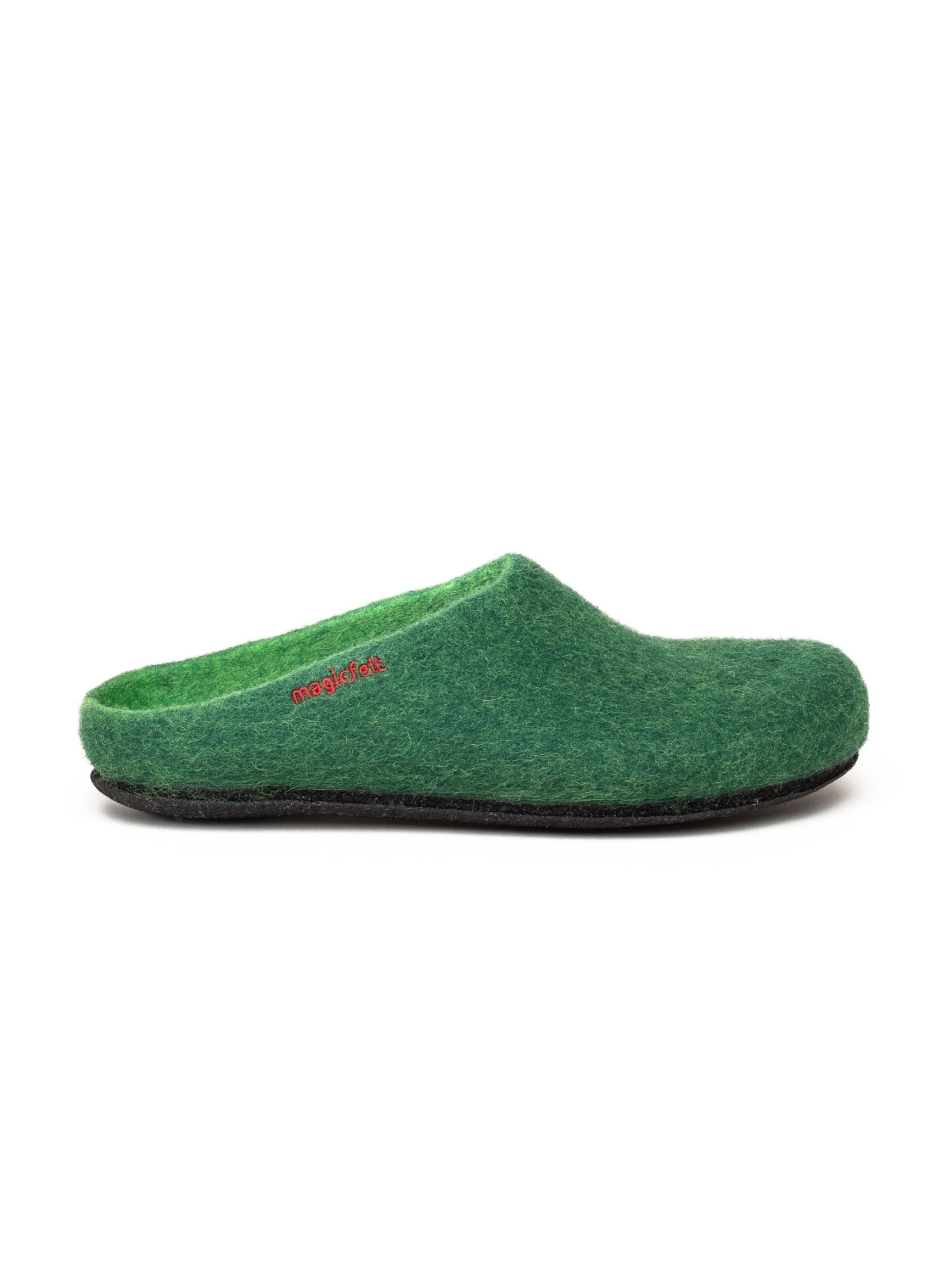 MagicFelt Slippers 'Filzpantoffel Magicfelt 709' in Green