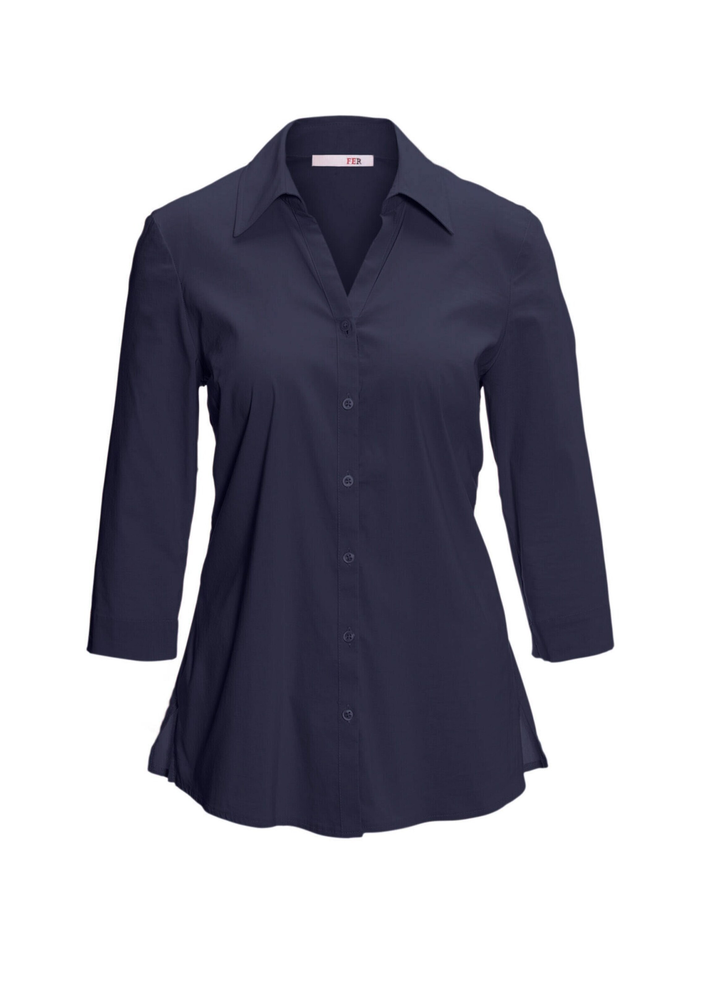 Goldner Bluse in Blau: Vorderseite