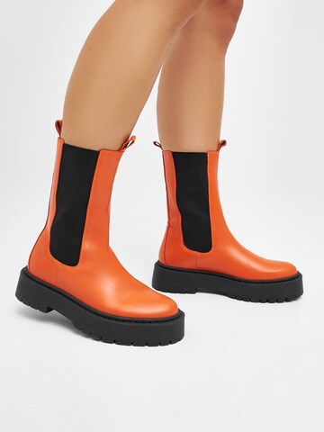 Bianco Chelsea Boots in Orange: Vorderseite
