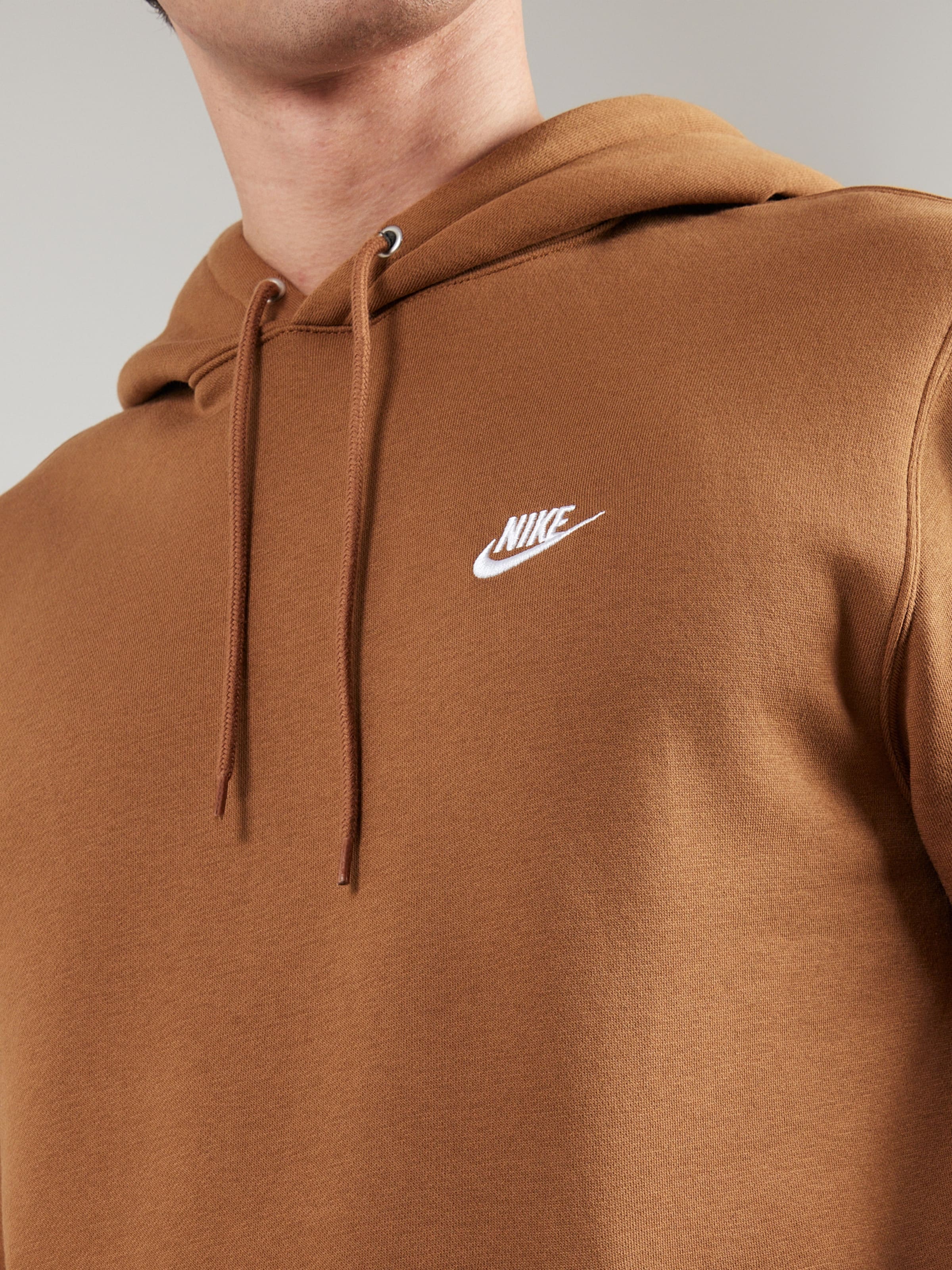 nike brown sportswear club sweatshirt