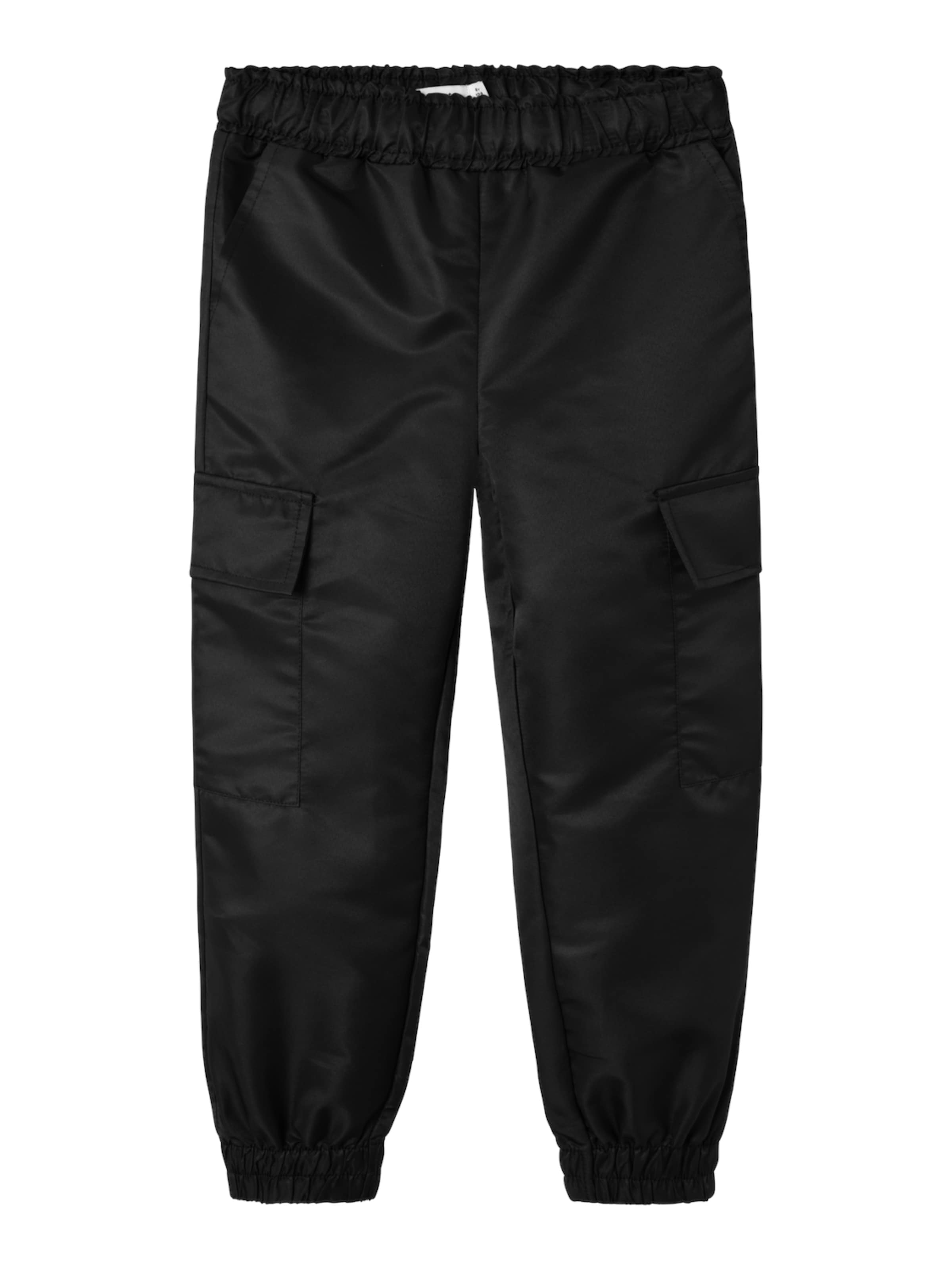 NAME IT Tapered Broek 'NUZTEKS' in Zwart: voorkant