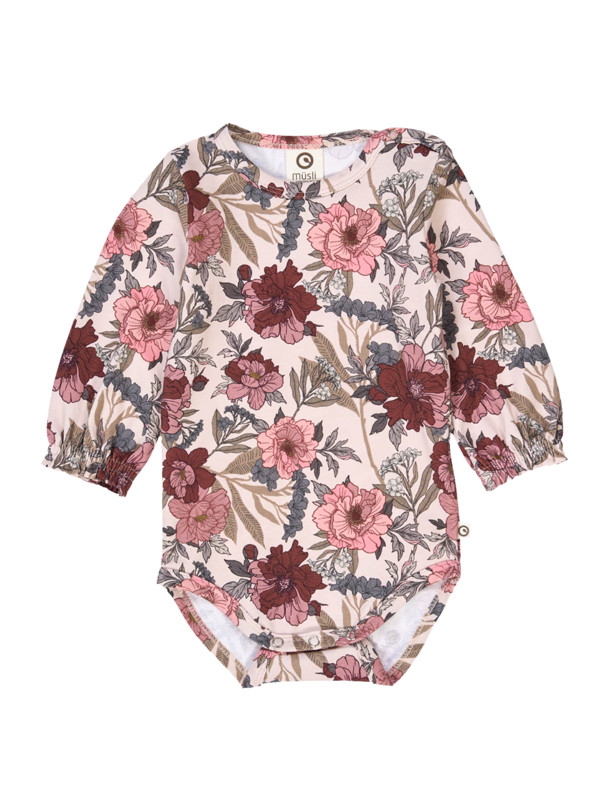 Barboteuse / body Müsli by GREEN COTTON en rose : devant