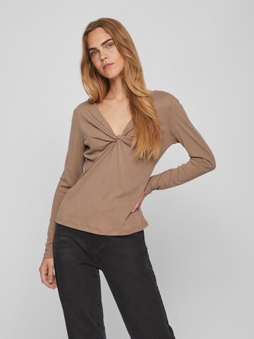 VILA Shirt in Brown