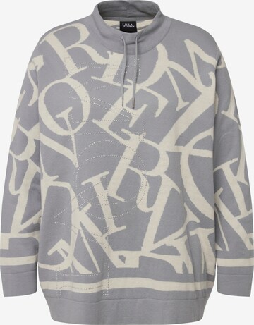 Pull-over Ulla Popken en gris : devant