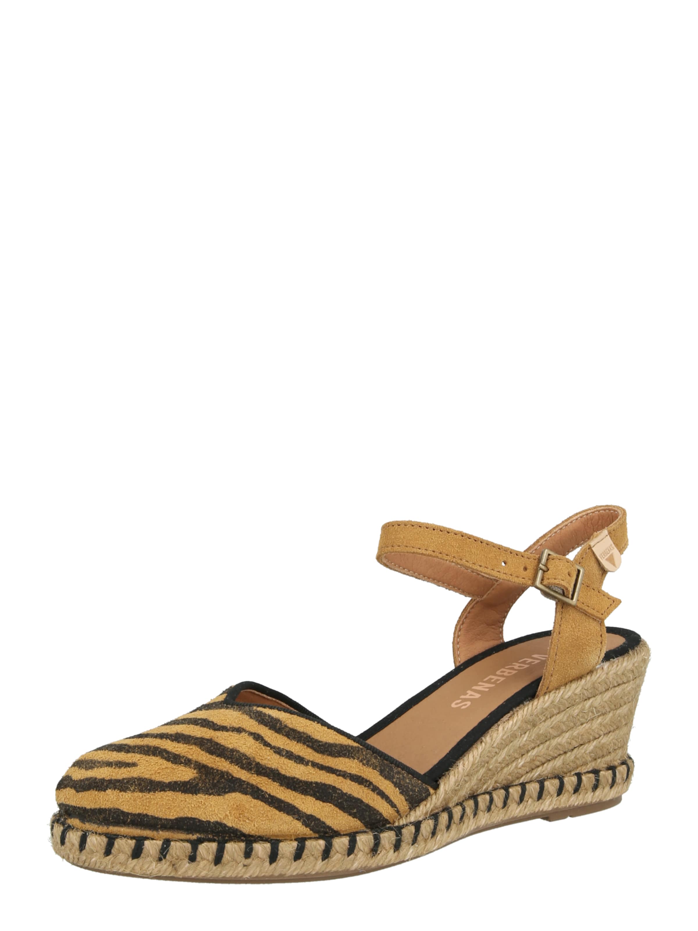 VERBENAS Čevlji s peto in s paščki 'MAGGIE' | rjava barva: sprednja stran