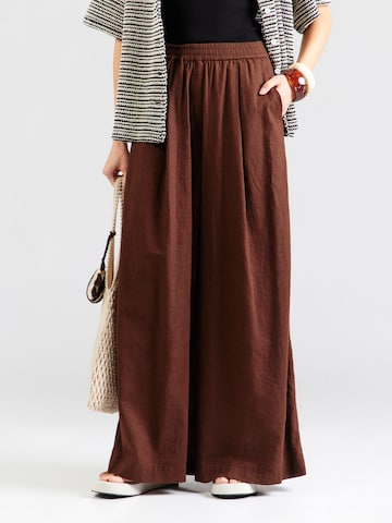 Wide Leg Pantalon Rich & Royal en marron : devant