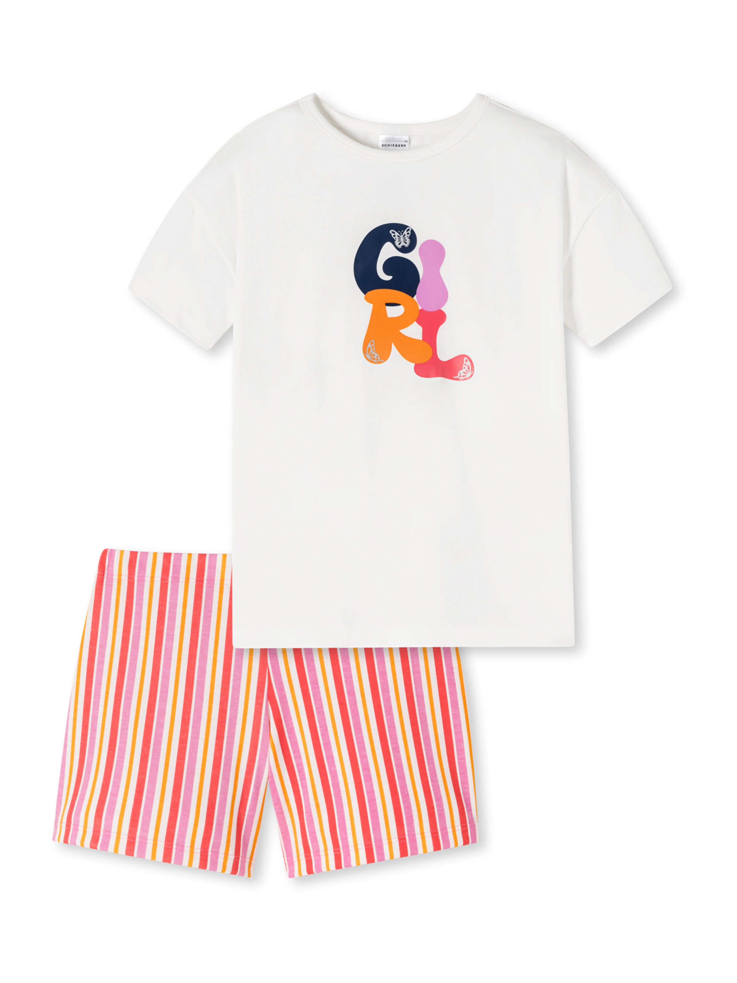 SCHIESSER Nachtkledij 'Girls World' in Gemengde kleuren: voorkant