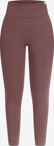 Smilodox Skinny Leggings 'Slayton Scrunch' in Bruin: voorkant