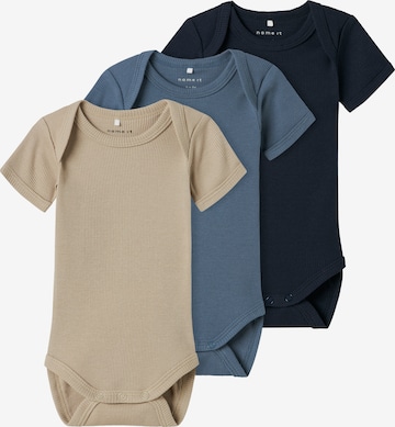 Barboteuse / body NAME IT en beige : devant