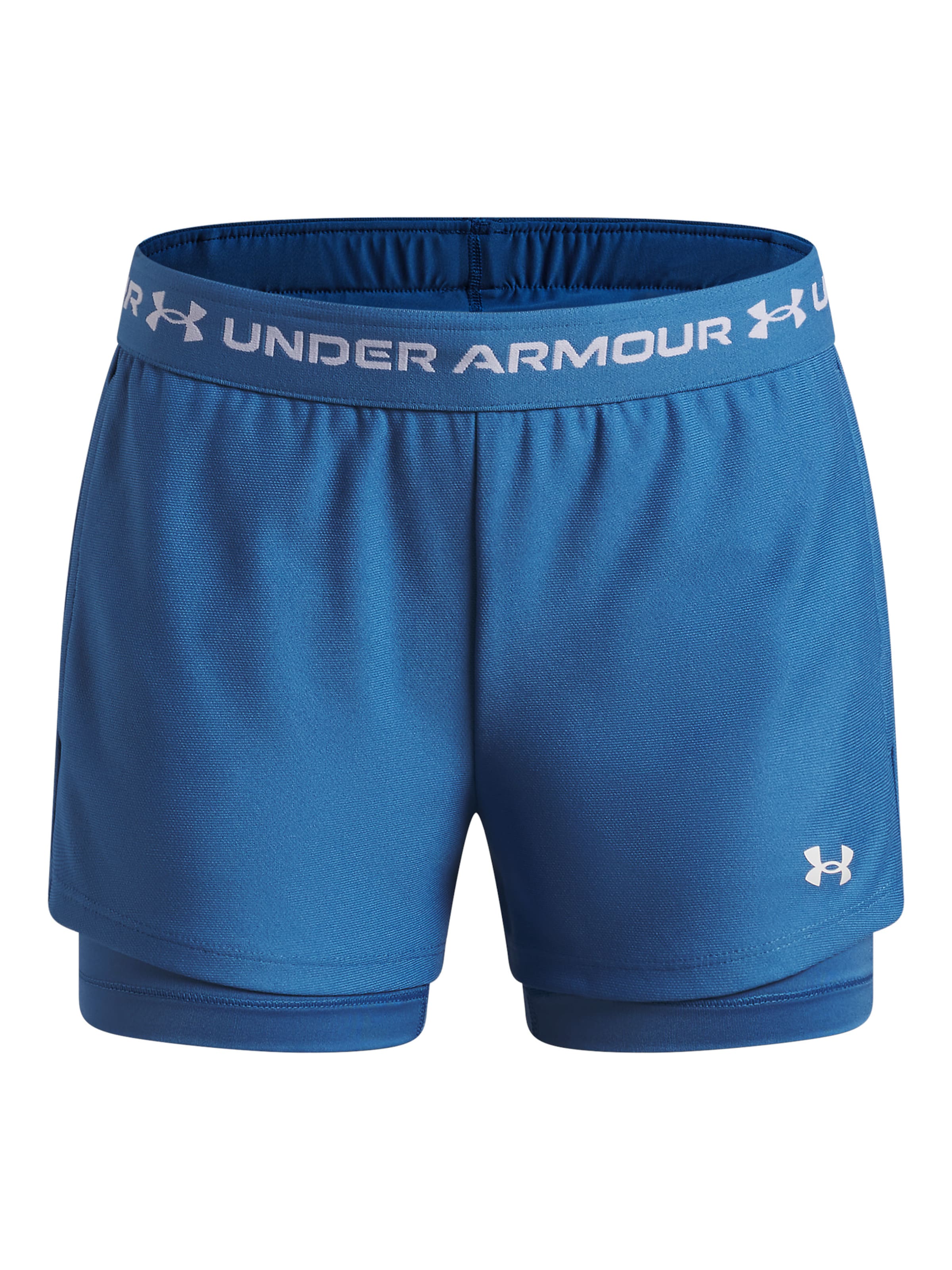 UNDER ARMOUR Workout Pants 'Play Up' in Blue: front