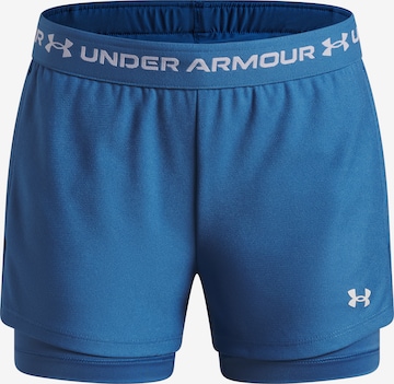 UNDER ARMOUR Workout Pants 'Play Up' in Blue: front