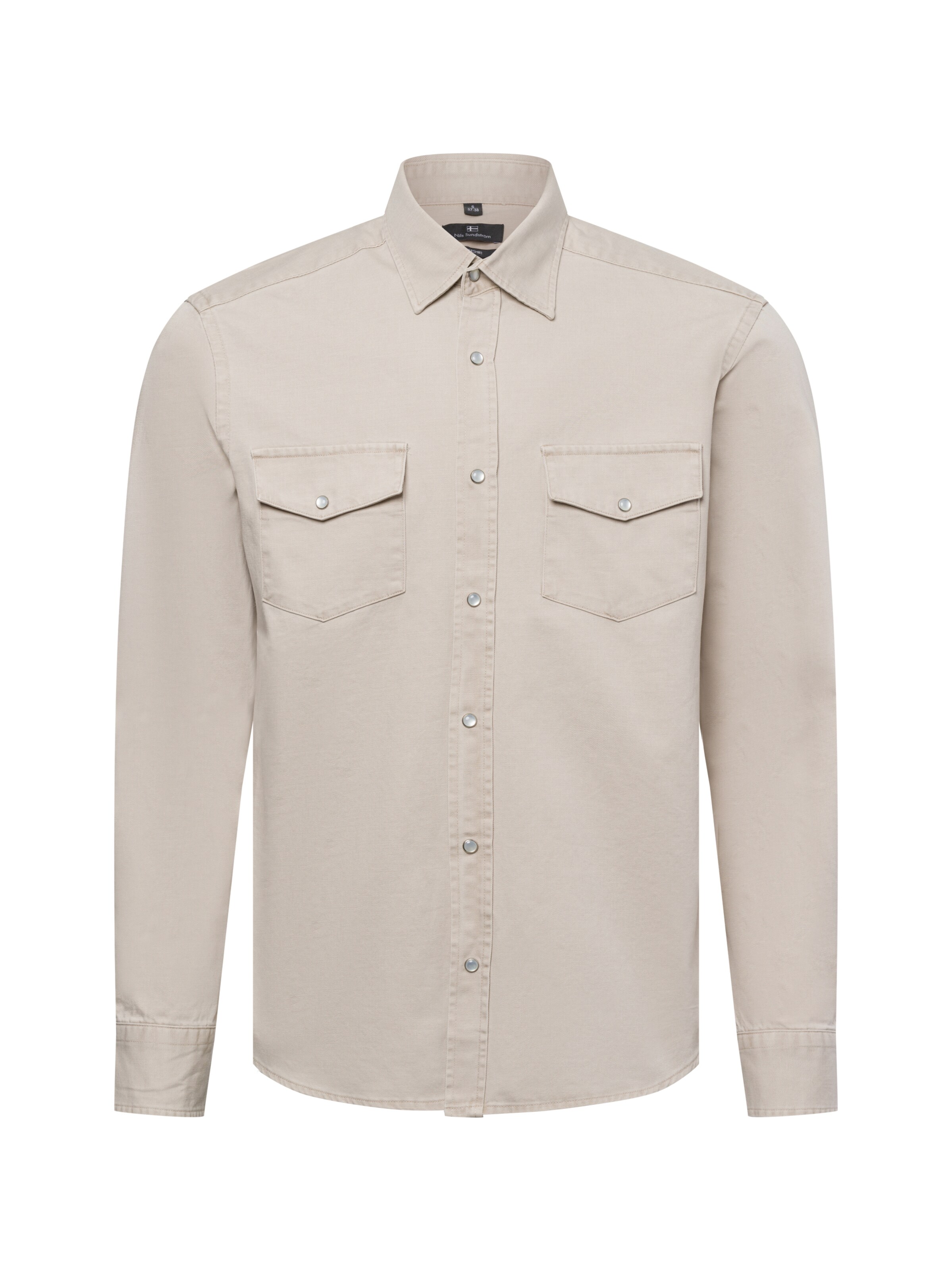 Nils Sundström Hemd in Beige: Vorderseite