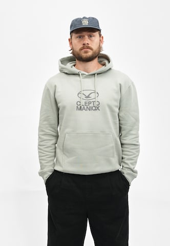 Cleptomanicx Sweatshirt 'Möwe Plate' in Grey: front