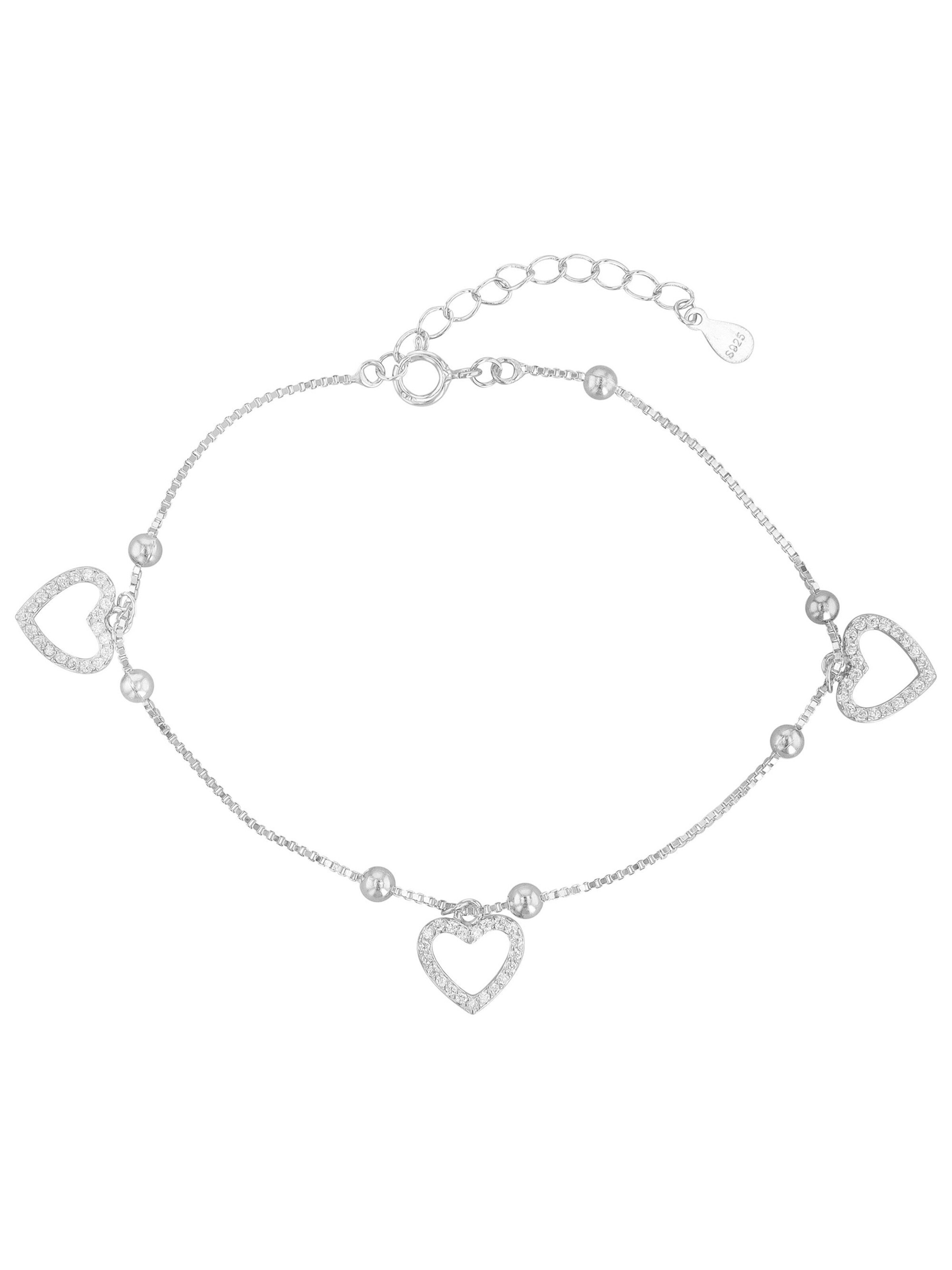 Akzent Armband 'Cordis'‌‌‌‌‌‌‌‌‌‌ in Silber: Vorderseite