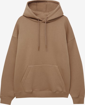 Sweat-shirt Pull&Bear en marron : devant