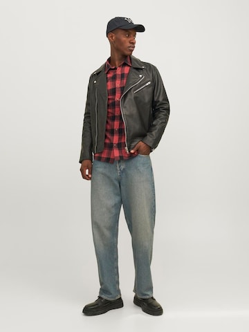 JACK & JONES Slim fit Overhemd 'JJJoshua' in Rood