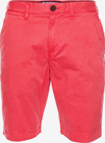 Superdry Chino Pants in Red: front