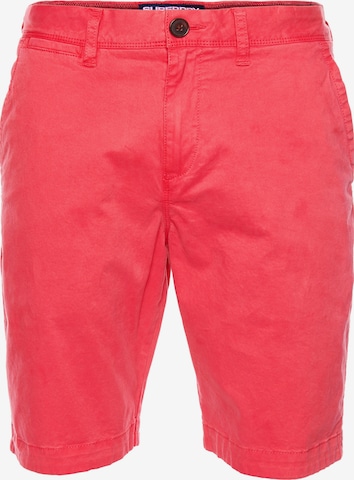 Superdry Regular Chino in Rood: voorkant