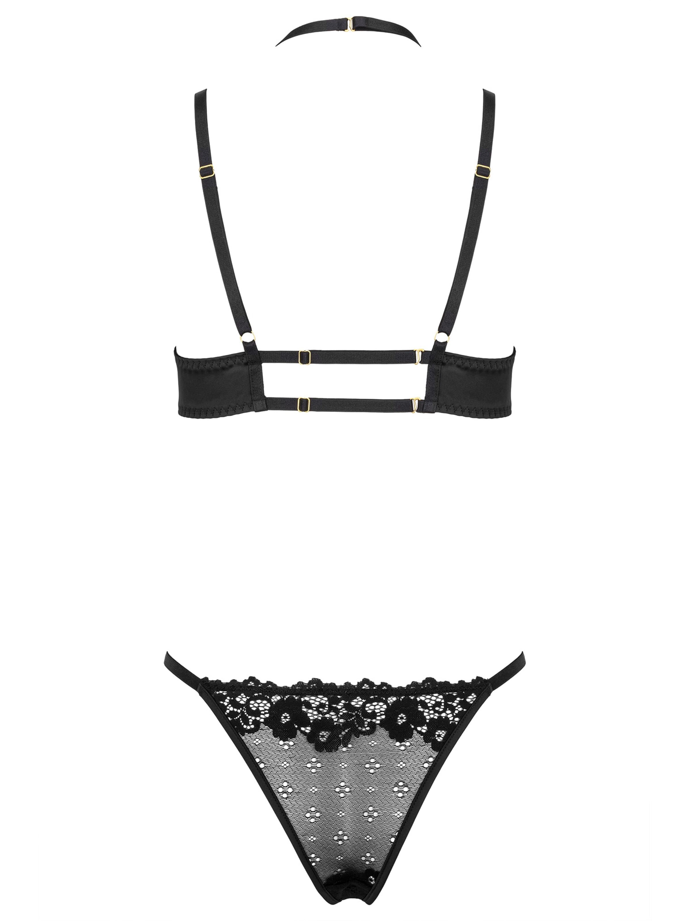 KOTEK Balconette Underwear Sets 'Lacina' in Black