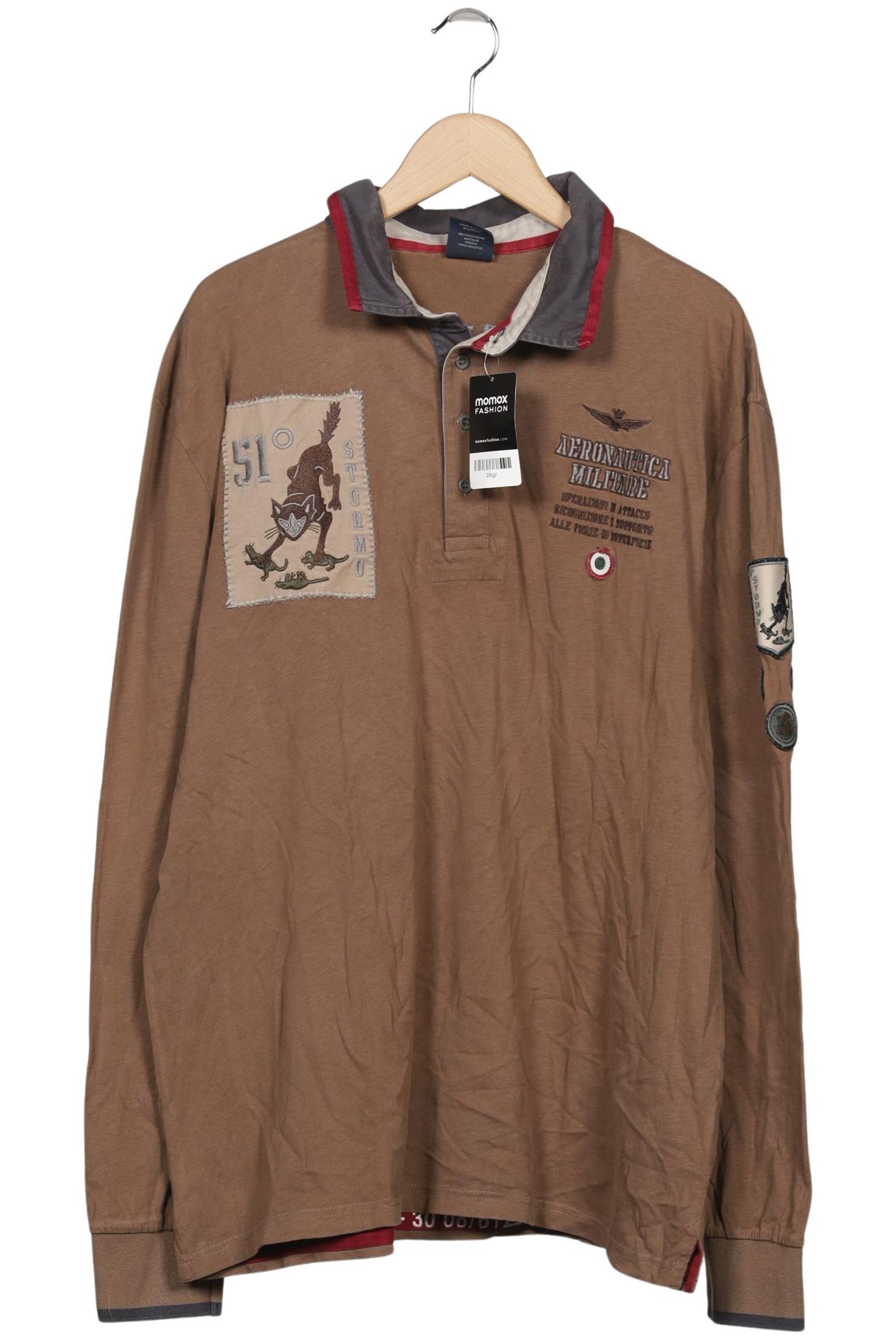 Aeronautica Militare Shirt in XXXL in Brown: front