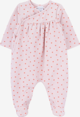 KNOT Dungarees in Pink: front
